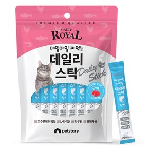 펫스토리 고양이 프리미엄 로얄 데일리스틱 짜먹이는 간식 30p, 450g, 1개, 참치