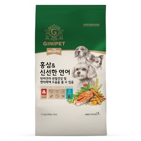 정관장지니펫 강아지 홍삼 앤 신선한 연어 기능성 사료, 관절+장건강, 1.2kg, 1개