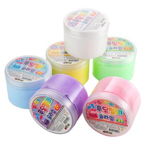 MYTOYS 바풍 푸딩젤리 슬라임 2탄 200g x 6종 세트, 1세트, WHITE, PURPLE, YELLOW, BLUE, GREEN, PINK