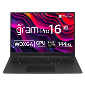 LG전자 2025 그램 프로 16 코어Ulta5 루나레이크, 메탈 그레이, 16Z90TS-GS56K, 256GB, 16GB, WIN11 Home