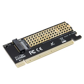 컴스 PCI Expess 변환 컨버터 M.2 NVME SSD KEY M to PCI-E 16x 변환 카드 SW229, 1개