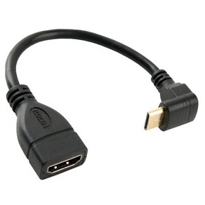 컴스 HDMI F to Mini HDMI M 하꺾임 변환젠더 케이블 SP930, 상세페이지 참조, 1개