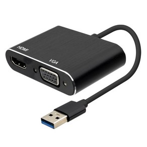 컴스마트 USB 3.0 to HDMI VGA D SUB RGB 컨버터 Black, FW407B