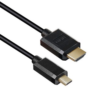 Coms 마이크로 HDMI 초슬림 케이블 HDMI M to Mico HDMI M V2.0 4K 60Hz UHD IF700, 1m, 1개