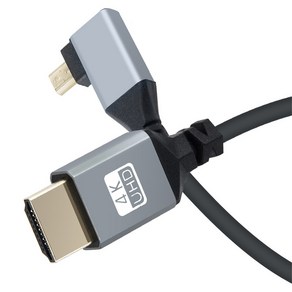 Coms 마이크로 HDMI 변환 스프링 케이블 HDMI M to Mico HDMI M 4K 60Hz UHD 꺾임형 BD846, 1개, 1m