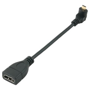 컴스 마이크로 HDMI 변환 케이블 HDMI to Mico HDMI 꺾임, 1개, BS358