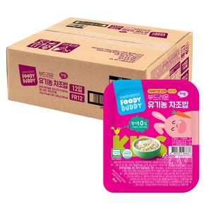 푸디버디 부드러운 유기농 차조밥 레토르트 영유아식, 140g, 12개