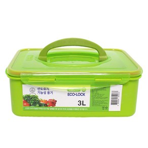 에코락 신선보관 기능성 보관기간연장 김치 밀폐용기, 1개, 3L