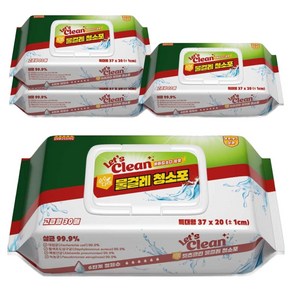 렛츠클린 물걸레청소포 고급형, 4개