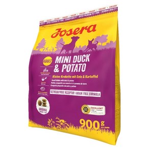 요세라 어덜트 강아지 미니 그레인프리 건식사료, 1개, 900g, 오리+감자
