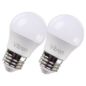 비츠온 LED 인지구 G45 3W, 주광색, 2개