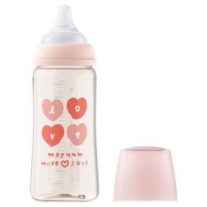 모윰 3세대 PPSU 올인원 젖병 유꼭지 모어러브, 체리, 1개, 330ml
