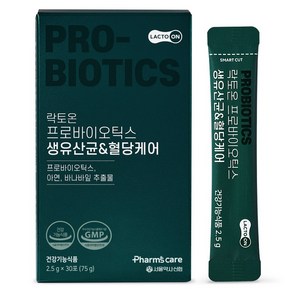 락토온 프로바이오틱스 생유산균 혈당케어 30p, 75g, 1개