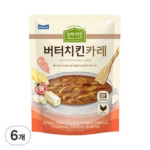 매일유업 상하키친 버터치킨카레, 170g, 6개