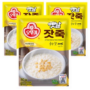 오뚜기 옛날 잣죽, 80g, 3개