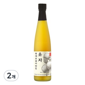 청숨 통째로 갈아만든 유자, 500ml, 2개