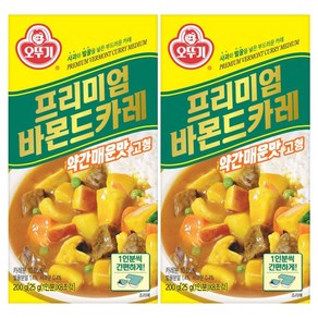오뚜기 프리미엄 바몬드 카레 고형 약간 매운맛, 200g, 2개