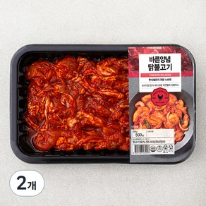 바른양념 닭불고기, 500g, 2개