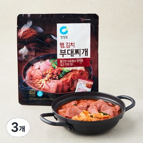 청정원 햄 김치 부대찌개 냉장, 320g, 3개