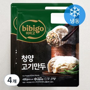 비비고 청양 고기만두 (냉동), 400g, 4개