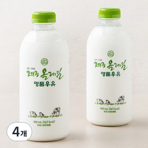 제주 올레길 명품 우유, 900ml, 4개