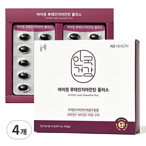 안국건강 아이원 루테인지아잔틴 플러스, 60정, 4개