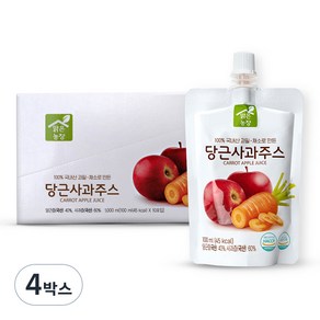 맑은농장 당근사과주스, 100ml, 40개