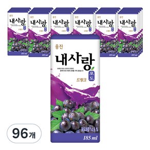 웅진 내사랑 포도 드링크팩, 185ml, 96개