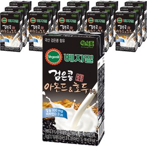 베지밀 검은콩 아몬드 앤 호두 두유, 190ml, 16개