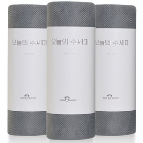 블루버킷 오늘의 수세미 60p, 3개, 그레이