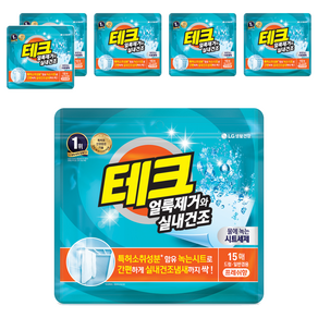 테크 파워시트 실내건조 프레쉬향 시트세제, 15개입, 6개
