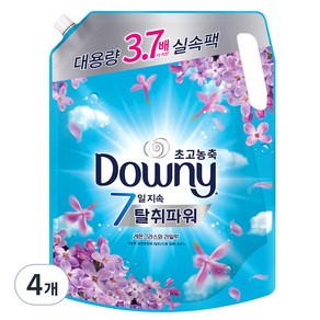 다우니 초고농축 섬유유연제 레몬그라스와 라일락, 2.6L, 4개