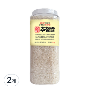 대한농산 2024년산 햅쌀 통에담은 경기 추청 아끼바레쌀 백미, 상등급, 2kg, 2개