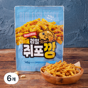 리얼 쥐포깡, 140g, 6개