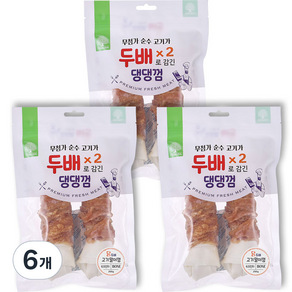 더내추럴 강아지 두배 댕댕껌 16cm 2p, 치킨, 200g, 6개