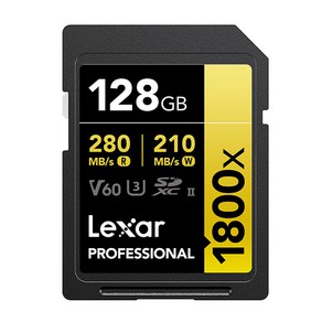 렉사 1800배속 UHS 2급 SD카드, 128GB, 1개