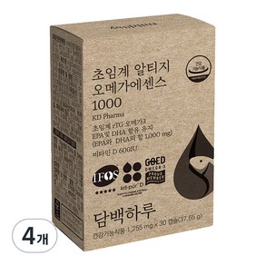 담백하루 초임계 알티지 오메가3 에센스 1000, 30정, 4개