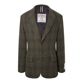 헤지스 남성용 HARRIS TWEED 체크 울 긴팔 자켓 HZJA3D407K2