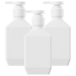 뉴앤룩 폴리 샴푸 바디워시 리필용기 400ml, 화이트, 3개