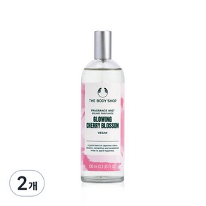 더바디샵 글로잉 체리 블라썸 후레그런스 바디 미스트 꽃향, 100ml, 2개