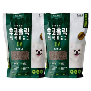 후코홀릭 전연령용 인섹트 도그 프리미엄 S 소프트 사료, 1kg, 곤충, 2개