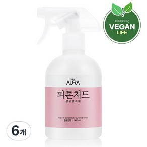 AURA 피톤치드 탈취제 은은한향 본품, 500ml, 6개