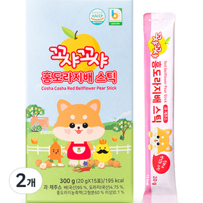 꼬샤꼬샤 홍도라지배 스틱 15p, 300g, 2개