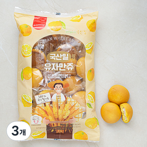 삼립 국산밀 함유 유자 만쥬, 300g, 3개