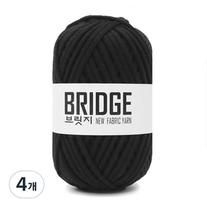 니뜨 브릿지 뜨개실 80g, 231 검정, 4개