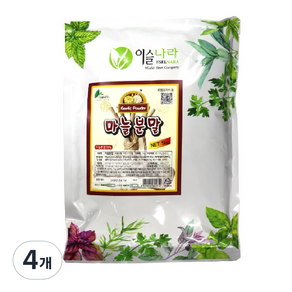 이슬나라 마늘분말, 1kg, 4개