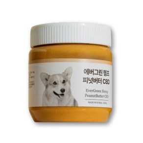 에버그린 강아지 헴프 피넛버터 영양제, CBD, 200g, 1개