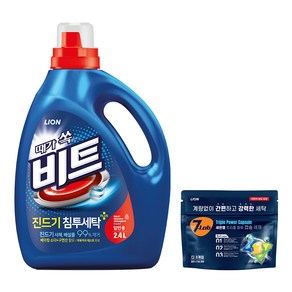 비트 일반용 액체세제 본품 + 세븐랩 트리플파워 캡슐 세제, 2.4L, 1개