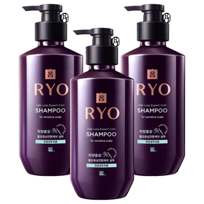 려 자양윤모 탈모증상케어 샴푸 민감성 두피용, 400ml, 3개