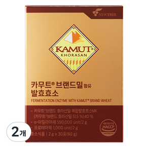 뉴트리 카무트 브랜드밀 함유 발효효소 30p, 60g, 2개